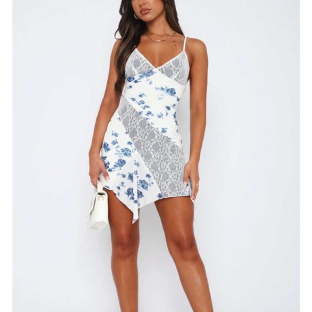 White Fox Boutique Blue Ivy Mini Dress